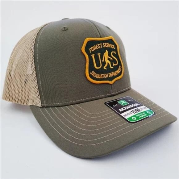 Forest Service Sasquatch Division Bigfoot Hat Richardson 112 Trucker Cap Funny main image 4